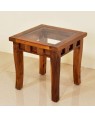 Solid Wood Zinnia Peg Side Table