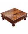 Wooden Puja Carving Chowki 