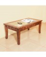 Solid wood Glass Top Center Table 