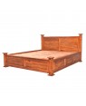 Solid Wooden Souma King Size Bed with Storage