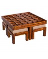 Trendy Coffee Table Set with Four Stools 