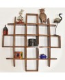 Solid Wood Intersecting Boxes Wall Shelves