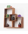 Solid Wood Wide Cube Wall Shelf