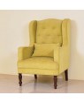 Solid Wood Crystal Wing Chair 