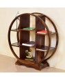 Solid Wooden Round Bookshelf