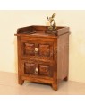 New Look Wood Diamond Bedside Table