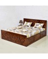 Solid Wooden Niwar Patti Bed Storage 