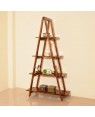 Wooden Folding Plant Stand Display Shelves Bookcase Garden Storage Rack 