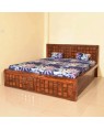 Solid Wooden Diamond Bed Storage 