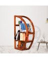 Wooden Half Moon Bookshelf