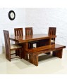 Wooden Dining Table with Chair 6 Seater