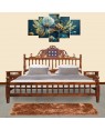 Solid Wood Carving Bed Without Storage