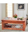 Solid wood Glass Top Center Table 