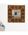 Solid Wood Brass Hanging Cap Mirror Frame 