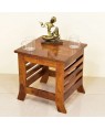 Solid Wood Stacy Glass Top Peg Table