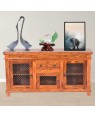 Solid Wood Jali Sideboard Cabinet