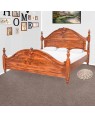 Solid Wood Sheesham Bed With Carving Design