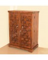 Wooden Traditional Niwar Patti Design Bar Cabinet