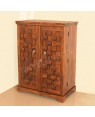 Wooden Bar Cabinet with Niwar Patti Design