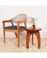 Deux Wooden Peg Side Table