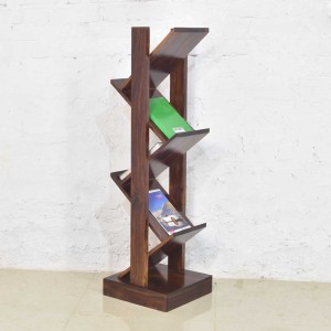 Sheesham Solid Wood Zigzag Book Shelf 