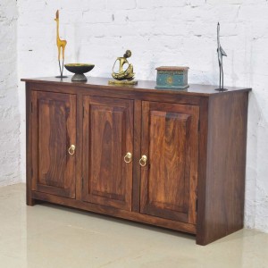 Solid Wood Sideboard with 3 Drawers