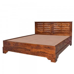  Solid Wood Tepper Patti Bed Without Storage