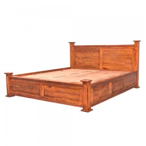 Solid Wooden Souma King Size Bed with Storage