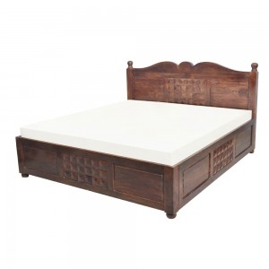 Solid Wooden Sheesham bed with Storage 