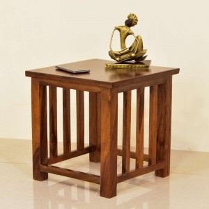 Deux Wooden Peg Side Table