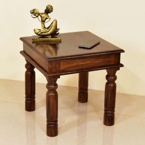Deux Wooden Peg Side Table