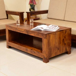 Pole Solid Wood Coffee Table