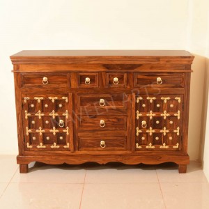 Solid Wood Brass Cabinet 