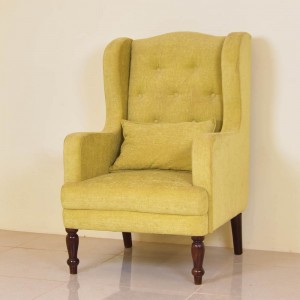 Solid Wood Crystal Wing Chair 
