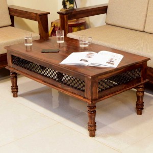 Solid Wood Iron Wooden Center Table 