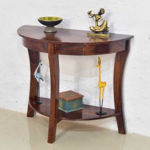 Solid Wooden Duble Top Console Table