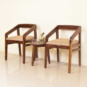 Easy Aarm Chairs Made of Solid Sheesham Wood