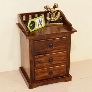 Sonic Bedside Table with Three Drawers