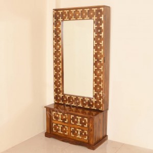 Solid Wood Drassing Table and Mirror