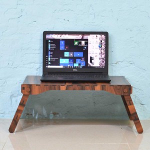 Solid Brown Wood Follding Laptop Tables