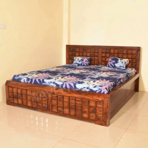 Solid Wooden Diamond Bed Storage 