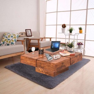  Solid Wood Contrast Group Center Tables