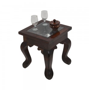 Ambien Wooden Glass Top Peg Table