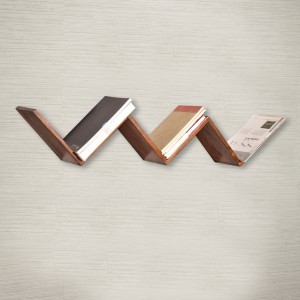 W-Shape Multi-Purpose Wooden Wall Shelf