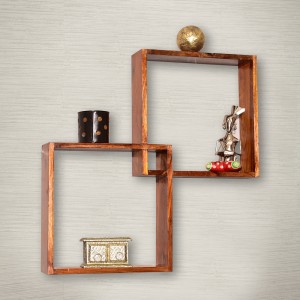 Wooden Boxy Modular Wall Shelf