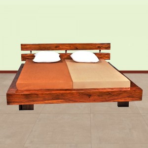  Solid Wood Slatted Bed Without Storage