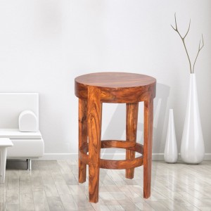 Solid Wooden Sheesham Rounded Bar Chair