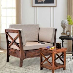 Aldrich Solid Wood Single Seater sofa