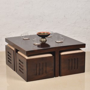 Petlin Coffee Table Set with Four Stools 