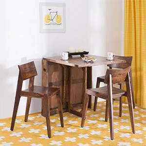 Solid Wood Folding Dining Table 